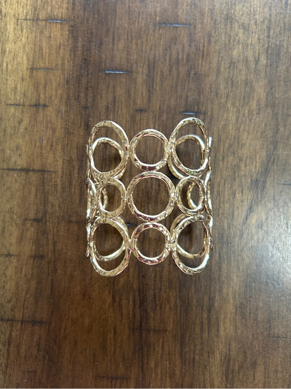Lenox Gold Open Circle Statement Cuff Bracelet